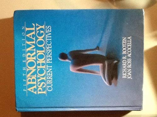 9780394368597: Abnormal psychology: Current perspectives