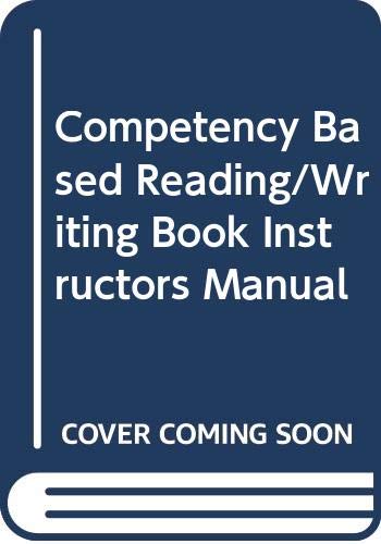 Beispielbild fr Competency Based Reading/writing Book Instructors Manual zum Verkauf von Wonder Book