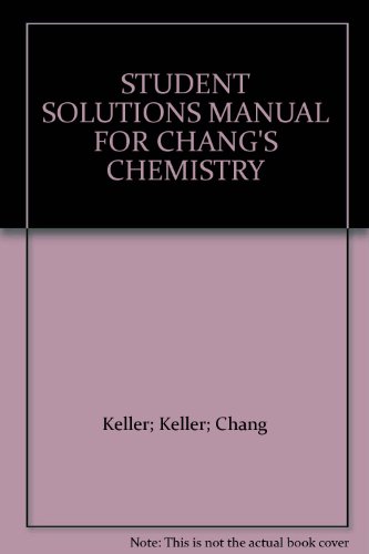 Imagen de archivo de STUDENT SOLUTIONS MANUAL FOR CHANG'S CHEMISTRY a la venta por Wonder Book