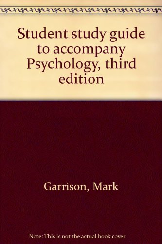Imagen de archivo de Student study guide to accompany Psychology, third edition a la venta por SecondSale