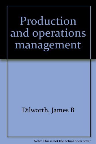 9780394383224: Production and operations management: Manufacturing and nonmanufacturing