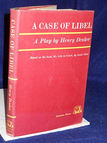 9780394405254: A case of libel : a play in three acts