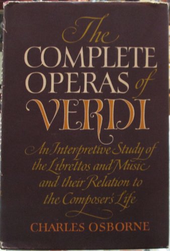 Stock image for Complete Operas of Verdi for sale by Better World Books