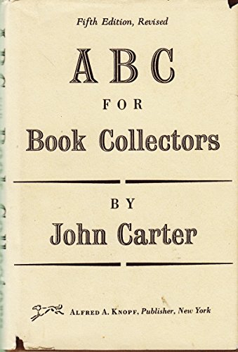 Imagen de archivo de ABC for Book Collectors Fifth Edition Revised a la venta por Craig Hokenson Bookseller