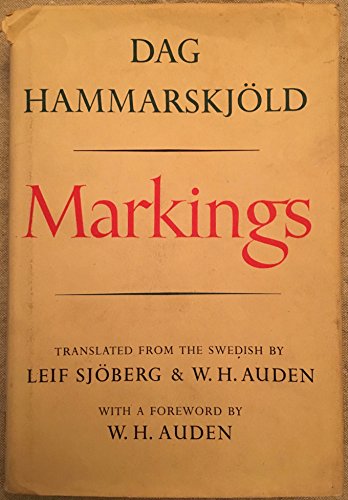 Markings. Translated from the Swedish by Leif Sjoberg and W. H. Auden with a Foreword by W. H. Auden