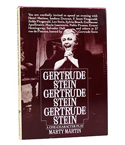 Beispielbild fr Gertrude Stein Gertrude Stein Gertrude Stein : A One Character Play zum Verkauf von Better World Books