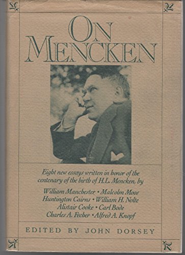 Stock image for On Mencken: Essays for sale by Wonder Book
