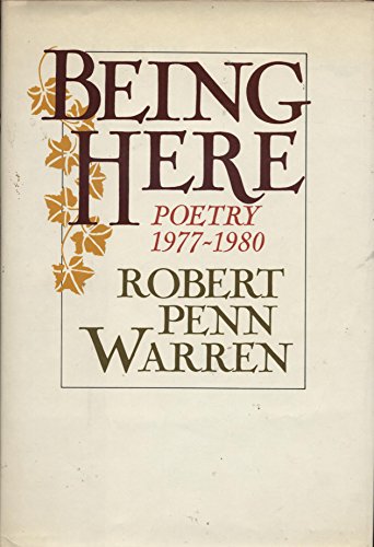 Beispielbild fr Being Here : Poetry 1977-1980 zum Verkauf von Better World Books