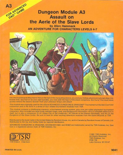 Assault on the Aerie of the Slave Lords (Advanced Dungeon Module A3) (9780394514239) by Allen Hammack