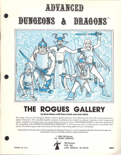 Rogues Gallery: A Compendium of Non-Player Characters (Advanced Dungeons and Dragons) (9780394515489) by Blume, Brian