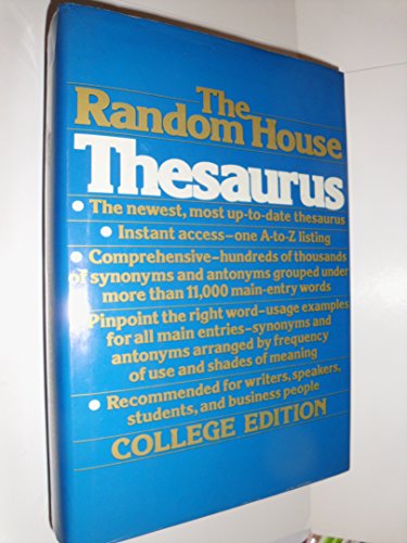 Beispielbild fr Random House Thesaurus : College Edition zum Verkauf von Better World Books