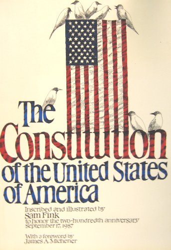 Beispielbild fr Constitution of the United States: To Honor the Two-Hundredth Anniversary, Septmeber 17, 1987 zum Verkauf von ThriftBooks-Dallas