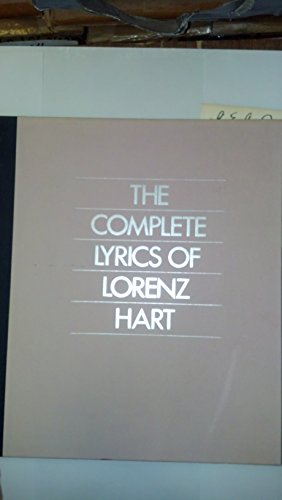 The Complete Lyrics of Lorenz Hart