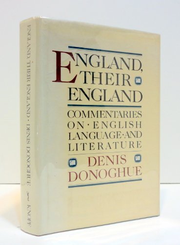 Beispielbild fr England, Their England : Commentaries on English Language and Literature zum Verkauf von Better World Books