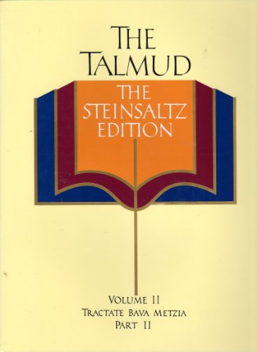 Stock image for The Talmud, Vol. 2: Tractate Bava Metzia, Part 2, Steinsaltz Editon (English and Hebrew Edition) for sale by Mima Mia Books