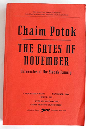 Beispielbild fr The Gates of November: Chronicles of the Slepak Family zum Verkauf von Wonder Book