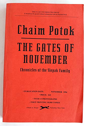 9780394588674: The Gates of November: Chronicles of the Slepak Family