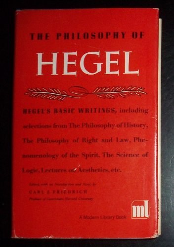Stock image for The Philosophy of Hegel (Modern Library, 239.2) for sale by Better World Books