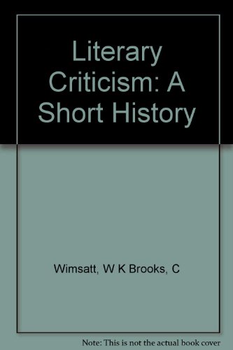 Stock image for Literary Criticism: a Short History for sale by ThriftBooks-Dallas