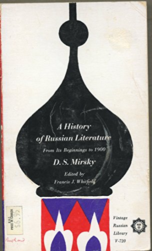 9780394707204: History of Russian Literature from Its Beginnings to 1900: Vintage Russian Library V-720