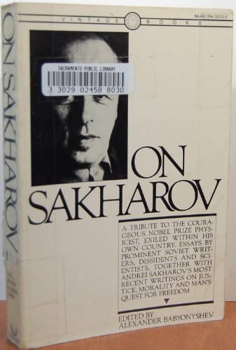 Stock image for On Sakharov for sale by Dunaway Books