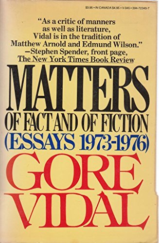 Stock image for Matters of Fact and of Fiction : Essays, 1973-1976 for sale by Better World Books