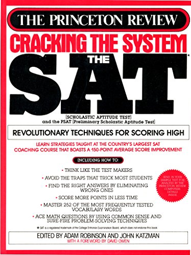 Beispielbild fr Princeton Review : SAT/PSAT 1986 zum Verkauf von Better World Books