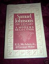 Beispielbild fr Samuel Johnson's Dictionary: A Modern Selection zum Verkauf von Abacus Bookshop