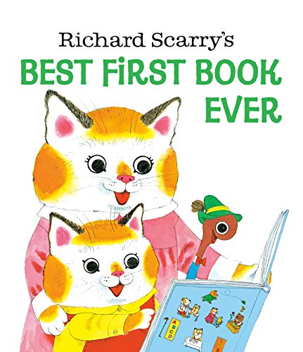Stock image for RICHARD SCARRY'S BEST FIRST BOOK EVER!.Huckle Cat & Lowly Worm have fun learning about.Colors.and more than 700 words for sale by WONDERFUL BOOKS BY MAIL