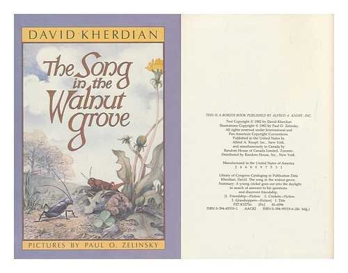 Beispielbild fr Song in the Walnut Grove zum Verkauf von Acme Books