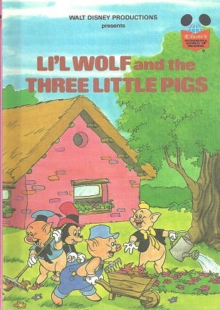 9780394865966: Walt Disney Productions Presents Li'l Wolf and the Three Little Pigs (Disney's Wonderful World of Reading)