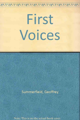 Stock image for First Voices for sale by Better World Books