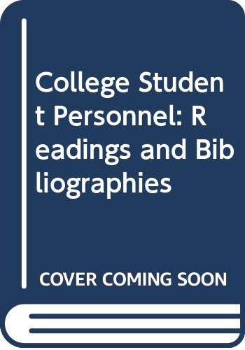 Stock image for College Student Personnel: Readings and Bibliographies for sale by Better World Books: West