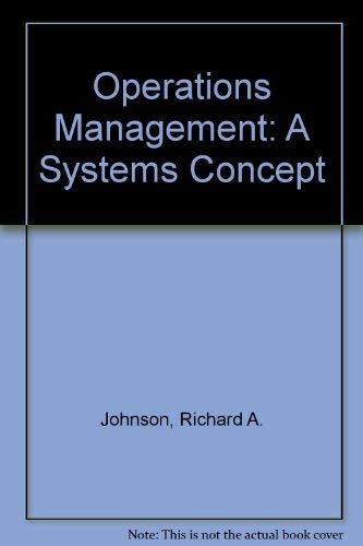 Stock image for Production and Operations Management : A Systems Concept for sale by Better World Books