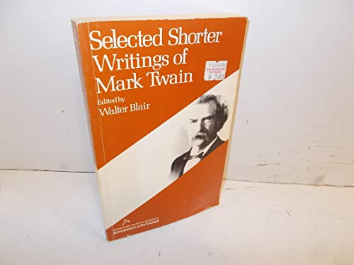 Beispielbild fr Selected Shorter Writings of Mark Twain (Riverside Editions, A58) zum Verkauf von Wonder Book