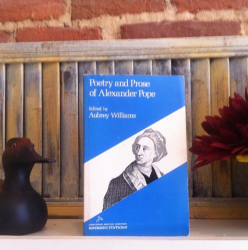 Imagen de archivo de Poetry And Prose Of Alexander Pope (Riverside Editions) a la venta por Wonder Book