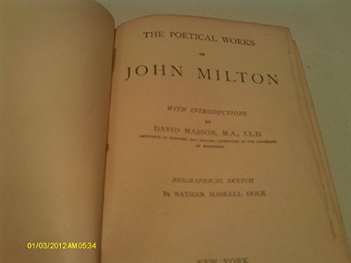 Beispielbild fr Complete Poetical Works of John Milton zum Verkauf von Best and Fastest Books