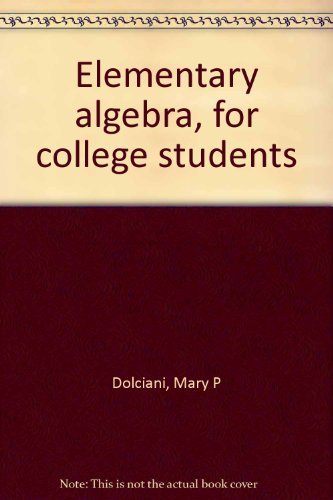 Stock image for Elementary Algebra, for College Students for sale by ThriftBooks-Dallas