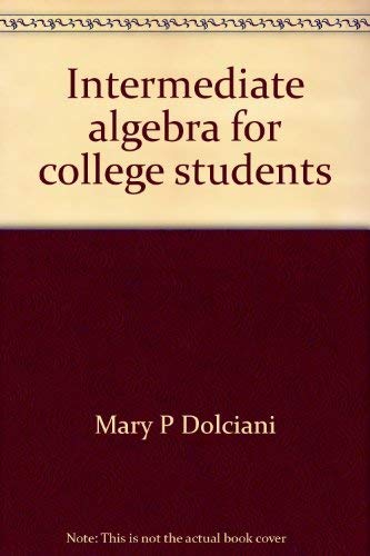 Stock image for Intermediate algebra for college students for sale by Jenson Books Inc
