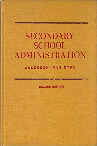 Imagen de archivo de Secondary School Administration a la venta por Better World Books