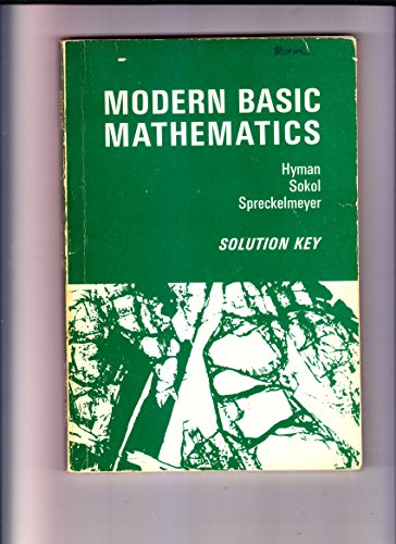 Stock image for Modern basic mathematics: Solution key (Houghton Mifflin basic education series, mathematics) for sale by ThriftBooks-Atlanta