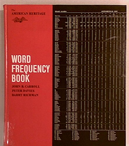 Imagen de archivo de American Heritage Word Frequency Book a la venta por Better World Books