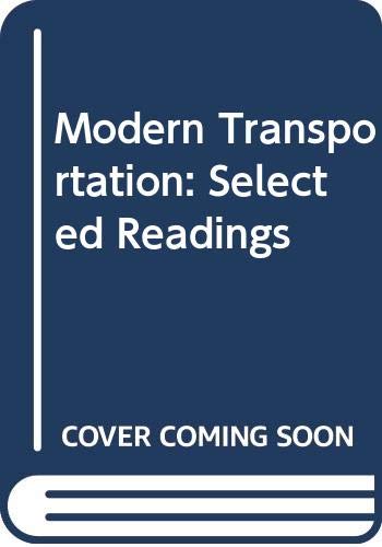 9780395140345: Modern transportation; selected readings