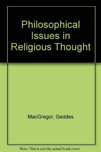 Beispielbild fr Philosophical Issues in Religious Thought zum Verkauf von Better World Books