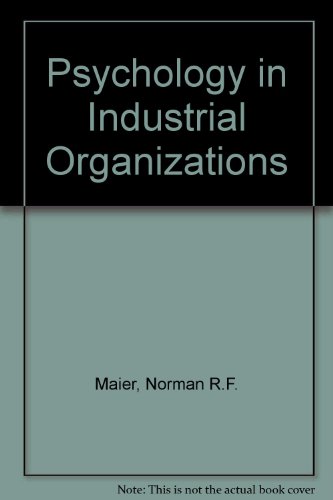 Stock image for Psychology in Industrial Organizations for sale by ThriftBooks-Atlanta