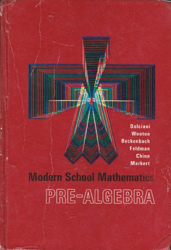 9780395143858: Modern School Mathematics: Pre-Algebra