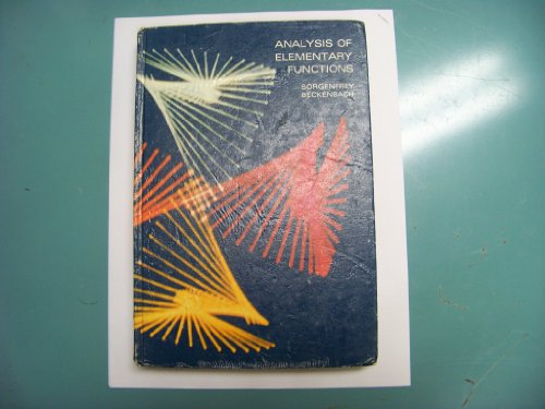 9780395170823: Analysis of Elementary Functions