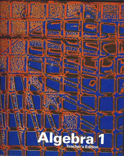 Imagen de archivo de Algebra 1: Teacher's Edition a la venta por HPB-Red