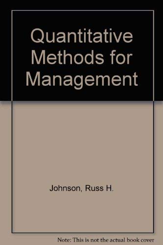 Quantitative Methods for Management