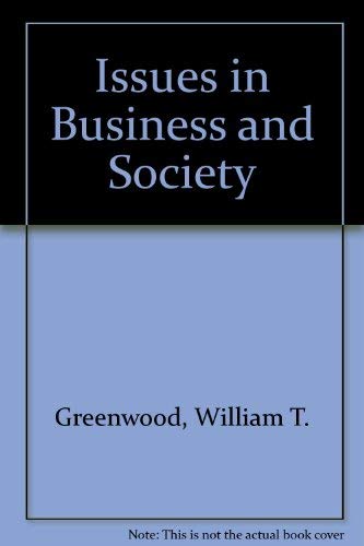 Imagen de archivo de Issues in Business and Society a la venta por BookHolders